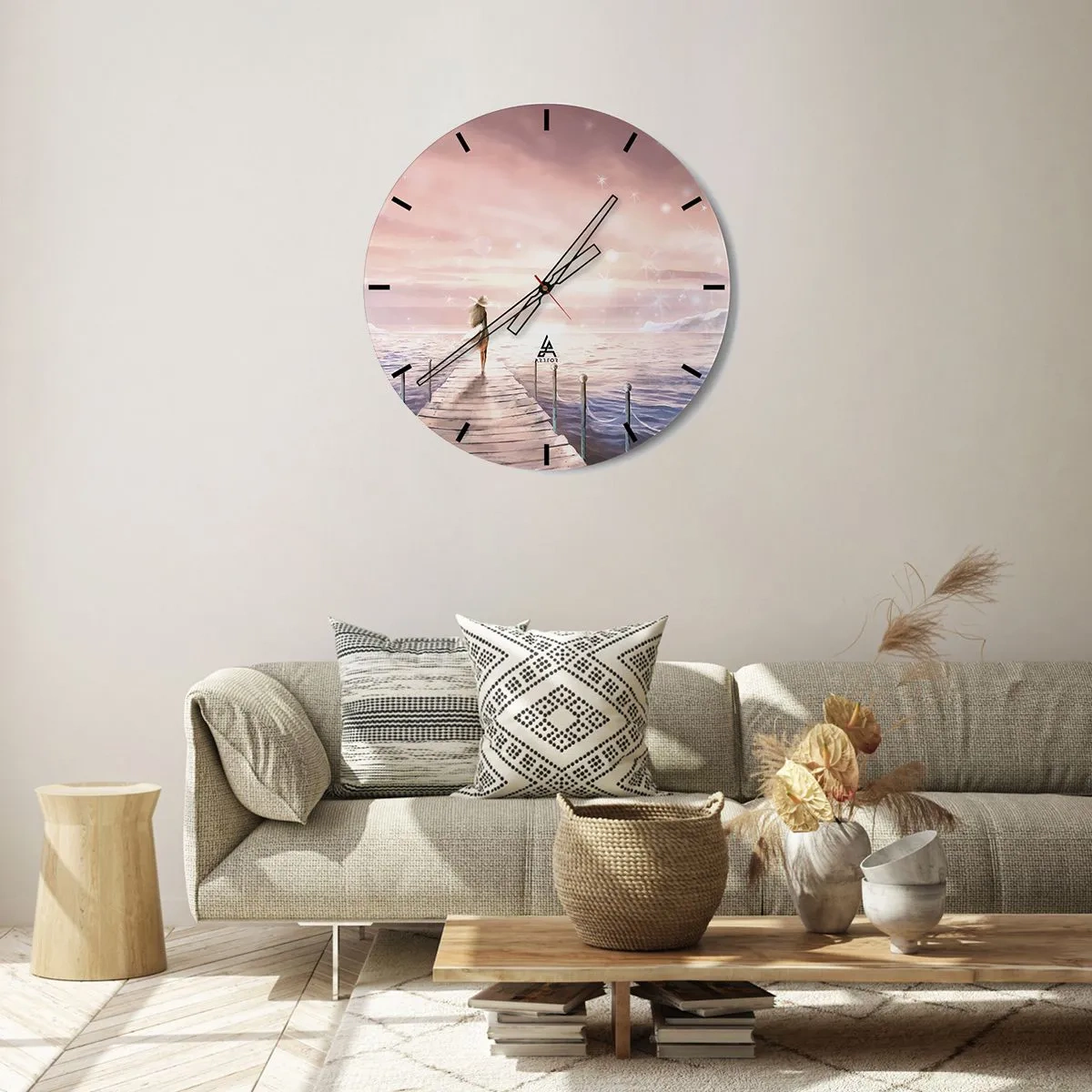 Orologio da parete - Orologio in Vetro - Alla luce del sogno - 40x40 cm