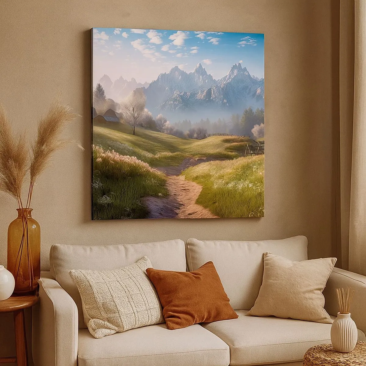 Quadro su tela - Stampe su Tela - Valle idilliaca - 30x30 cm