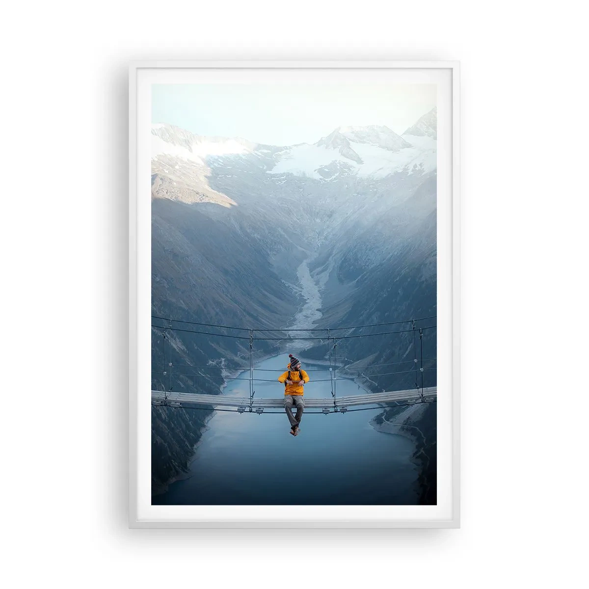 Poster in cornice bianca - Colto in sospeso - 70x100 cm