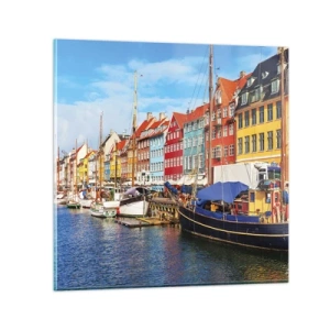 Quadro su vetro - Riva gioiosa - 50x50 cm