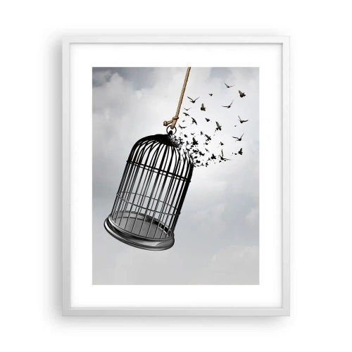 Poster in cornice bianca - Fede... Speranza... Libertà! - 40x50 cm