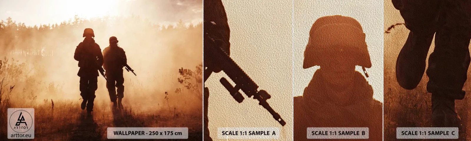 Campione di Fotomurale Premium Sand - Call of Duty - Soldato, Fucile, Militare - 100x30 cm