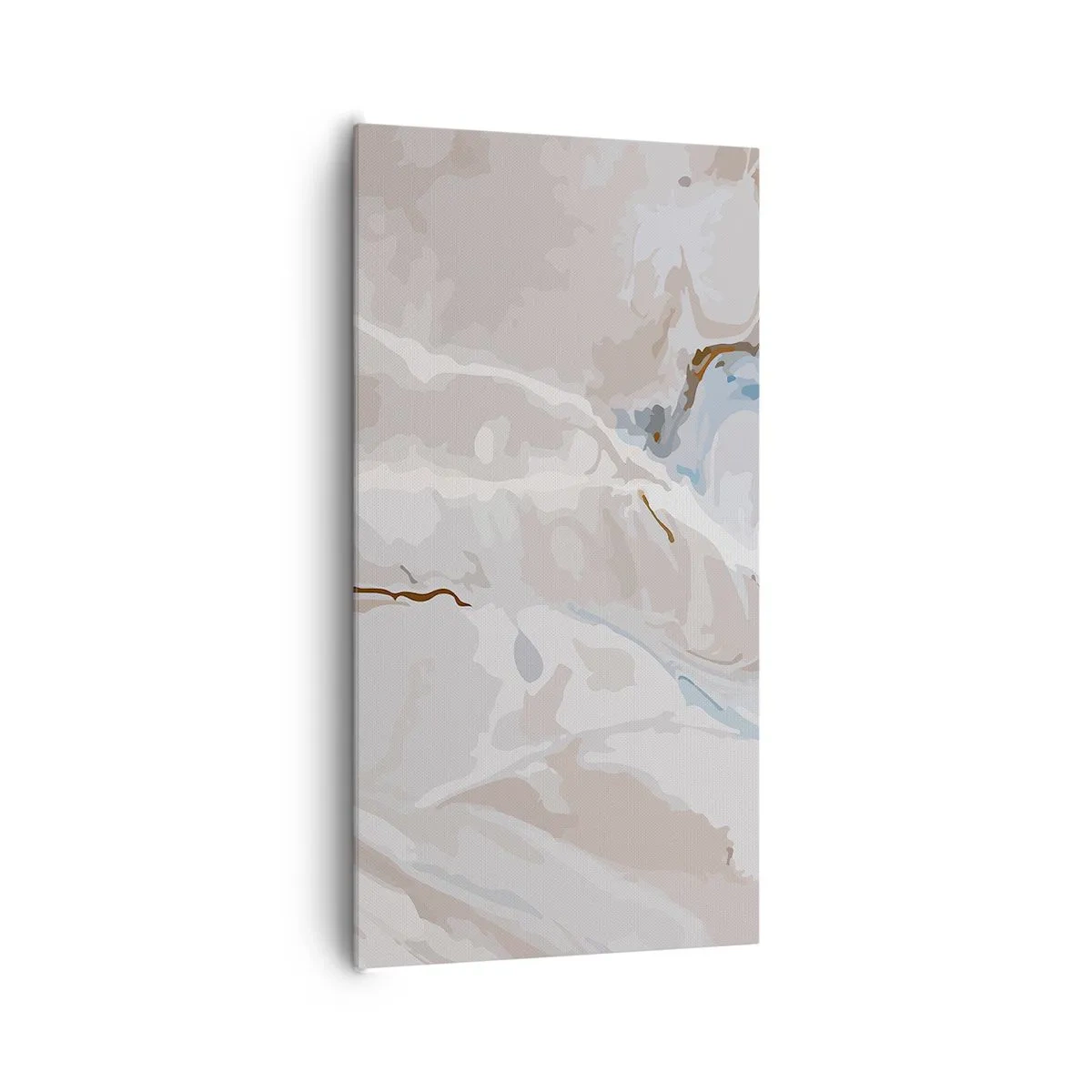 Quadro su tela - Stampe su Tela - Meandri blu sotto il bianco - 65x120 cm
