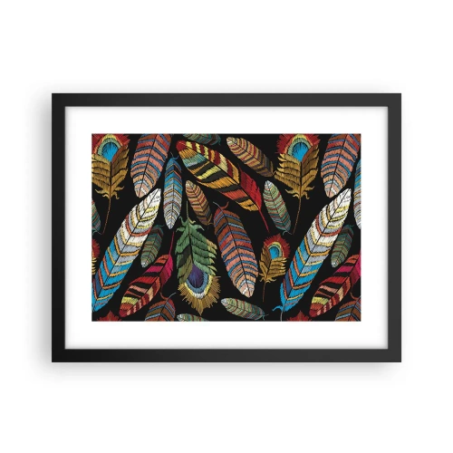 Poster in cornice nera - Il carnevale degli uccelli - 40x30 cm