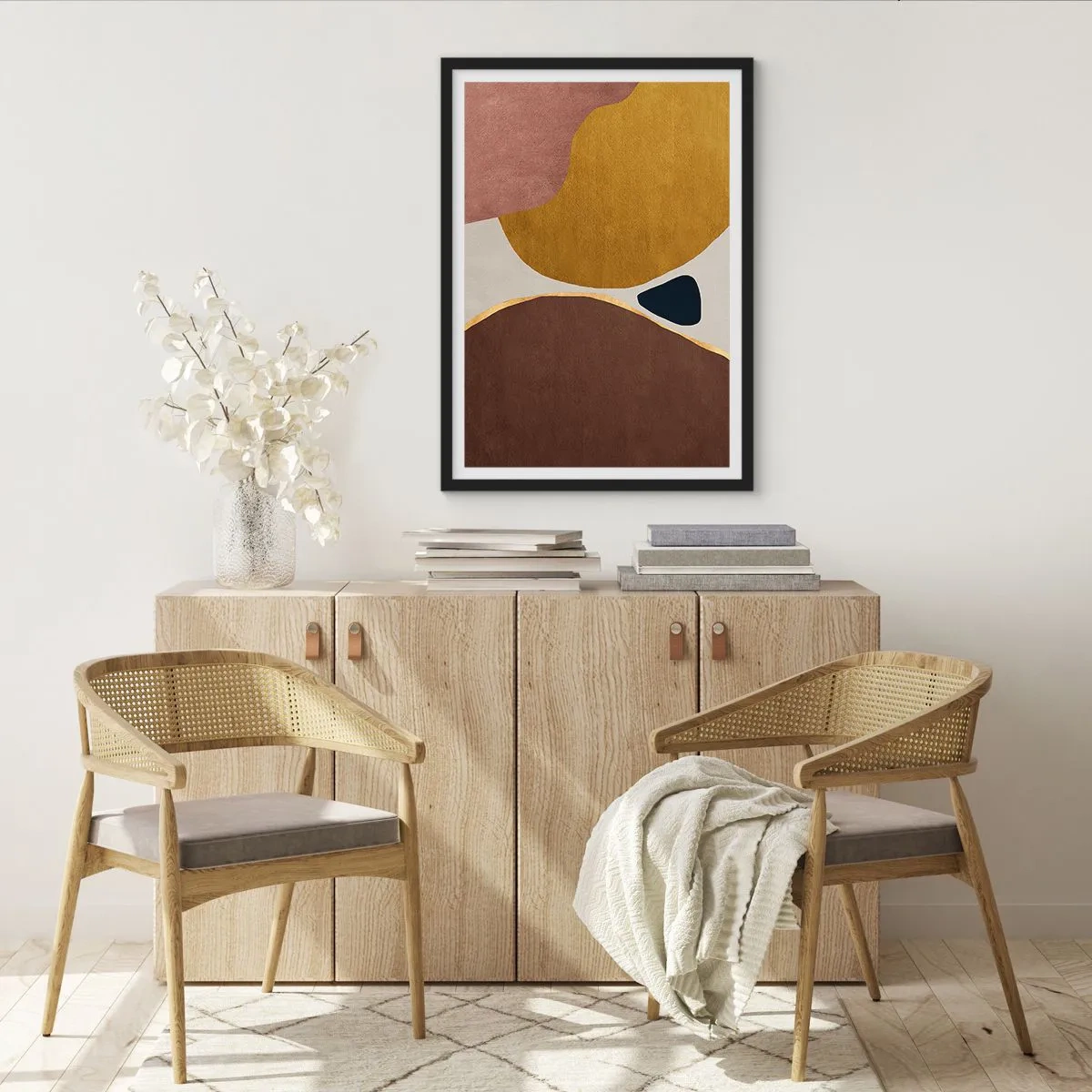 Poster in cornice nera - Astrazione: un luogo nello spazio - 61x91 cm