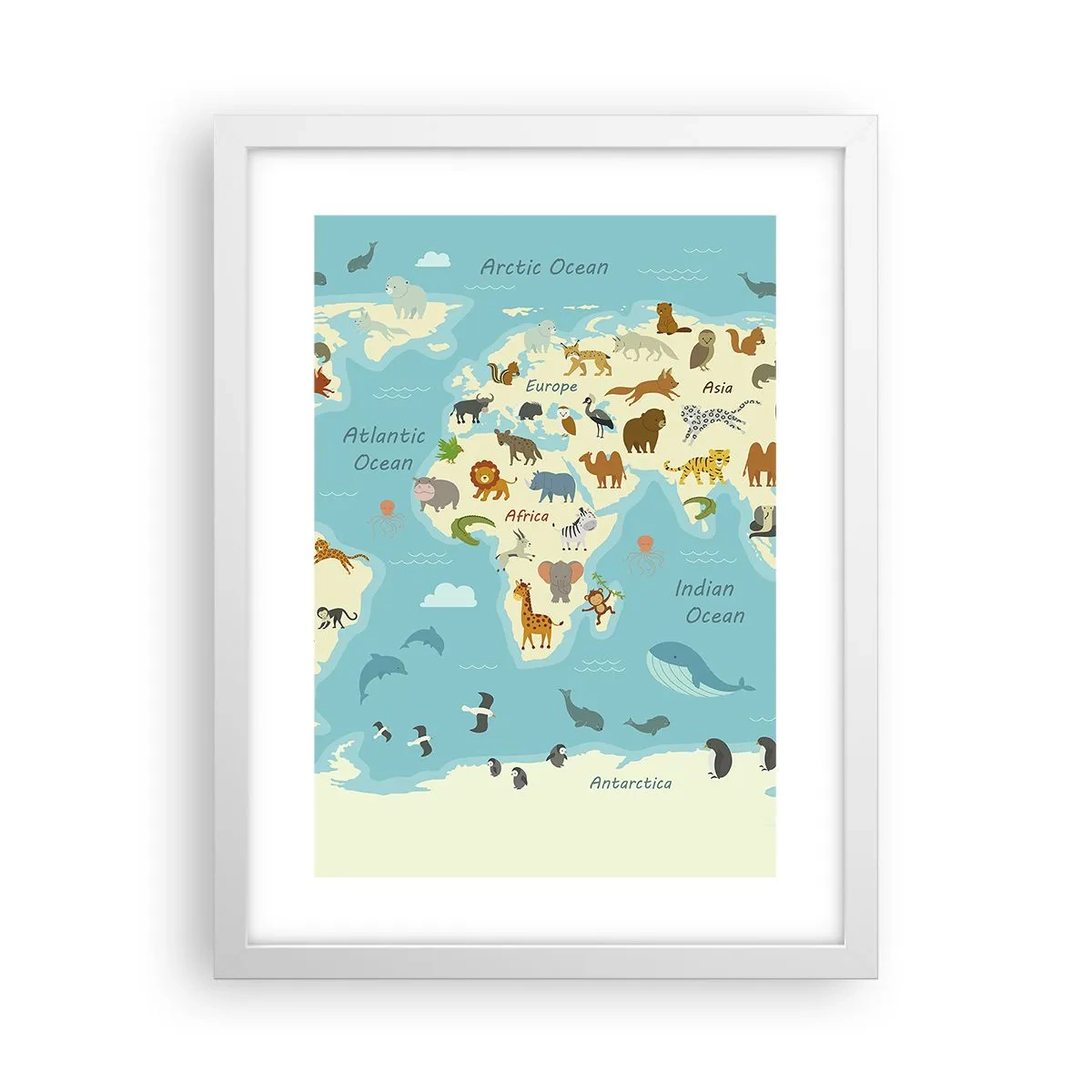 Poster in cornice bianca - Buoni vicini - 30x40 cm