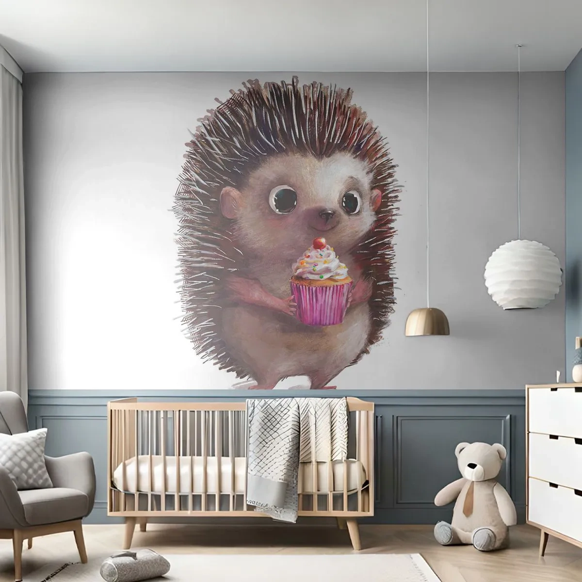 Fotomurali Autoadesivo Deluxe Sticker - Festa ogni giorno - Per bambini, Riccio, Fiaba - 150x105 cm