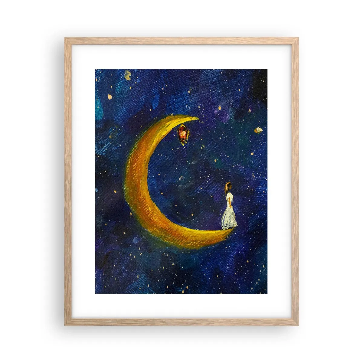 Poster in cornice rovere chiaro - Il richiamo del mondo - 40x50 cm