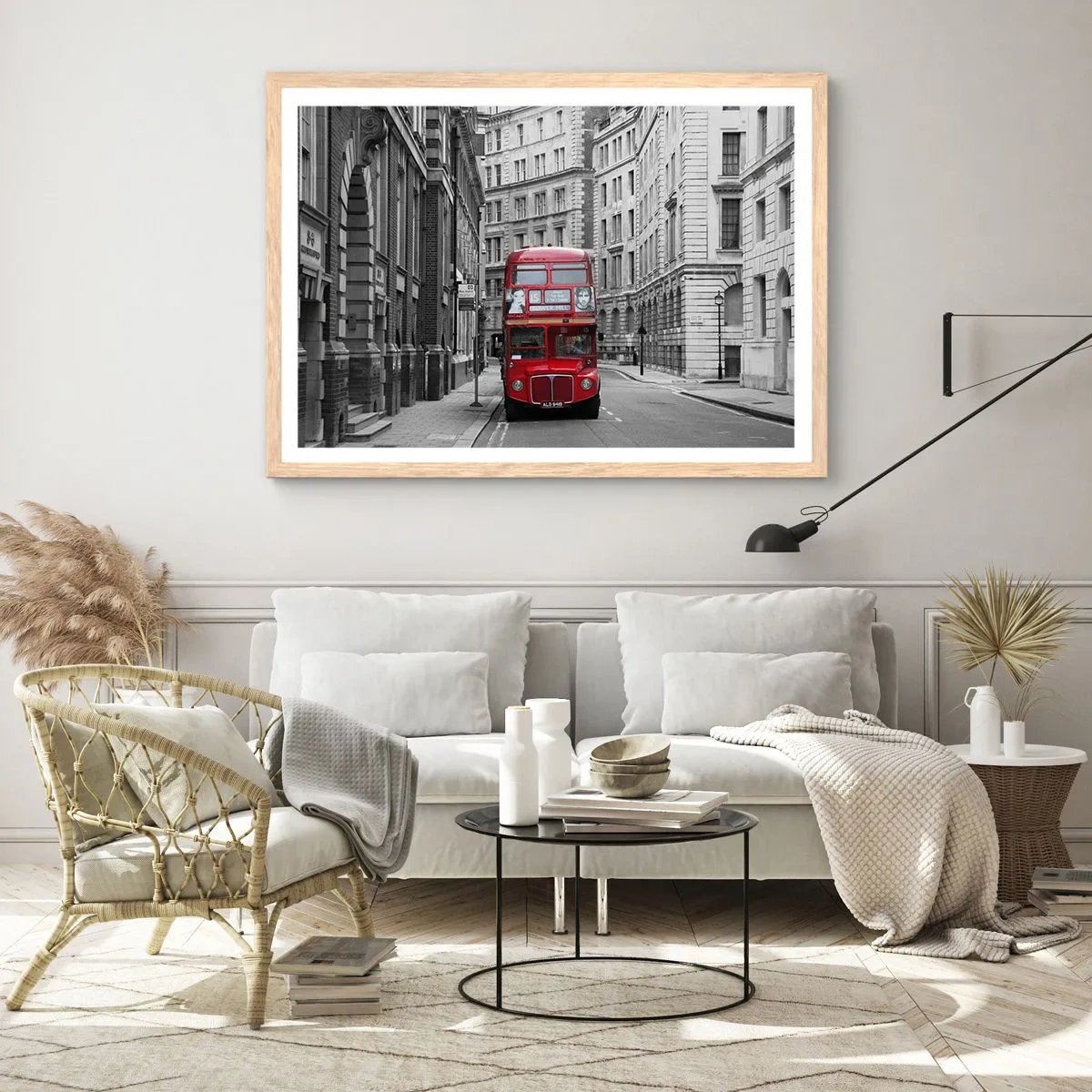 Poster in cornice rovere chiaro - Il quotidiano non deve essere grigio - 91x61 cm