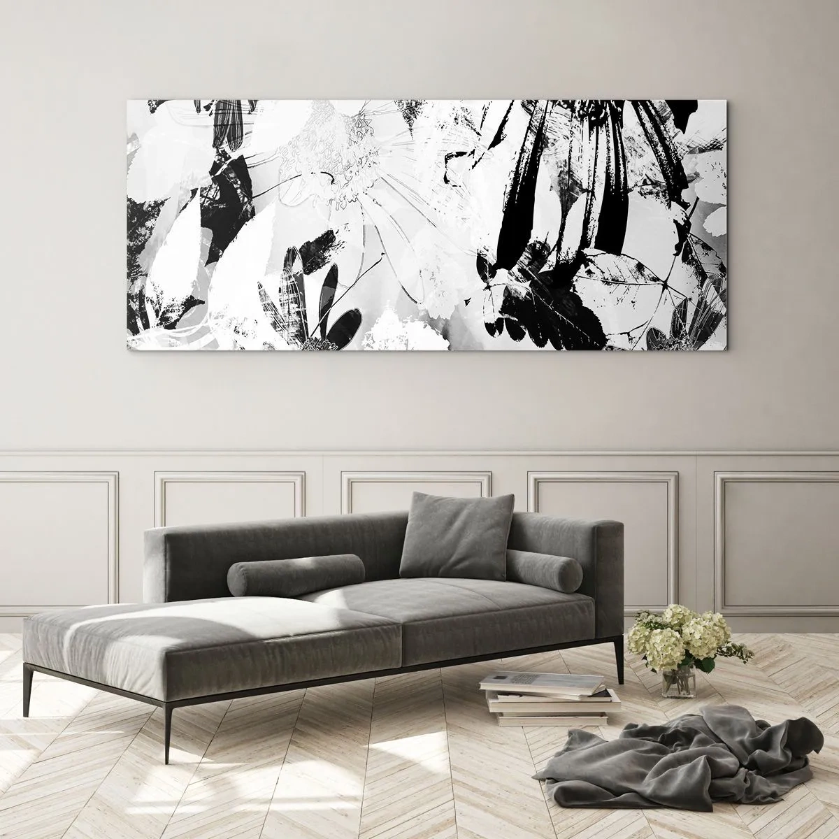 Quadro su vetro - Autunno in negativo - 100x40 cm