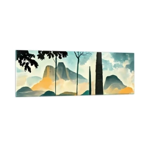 Quadro su vetro - Sempre più in alto - 90x30 cm