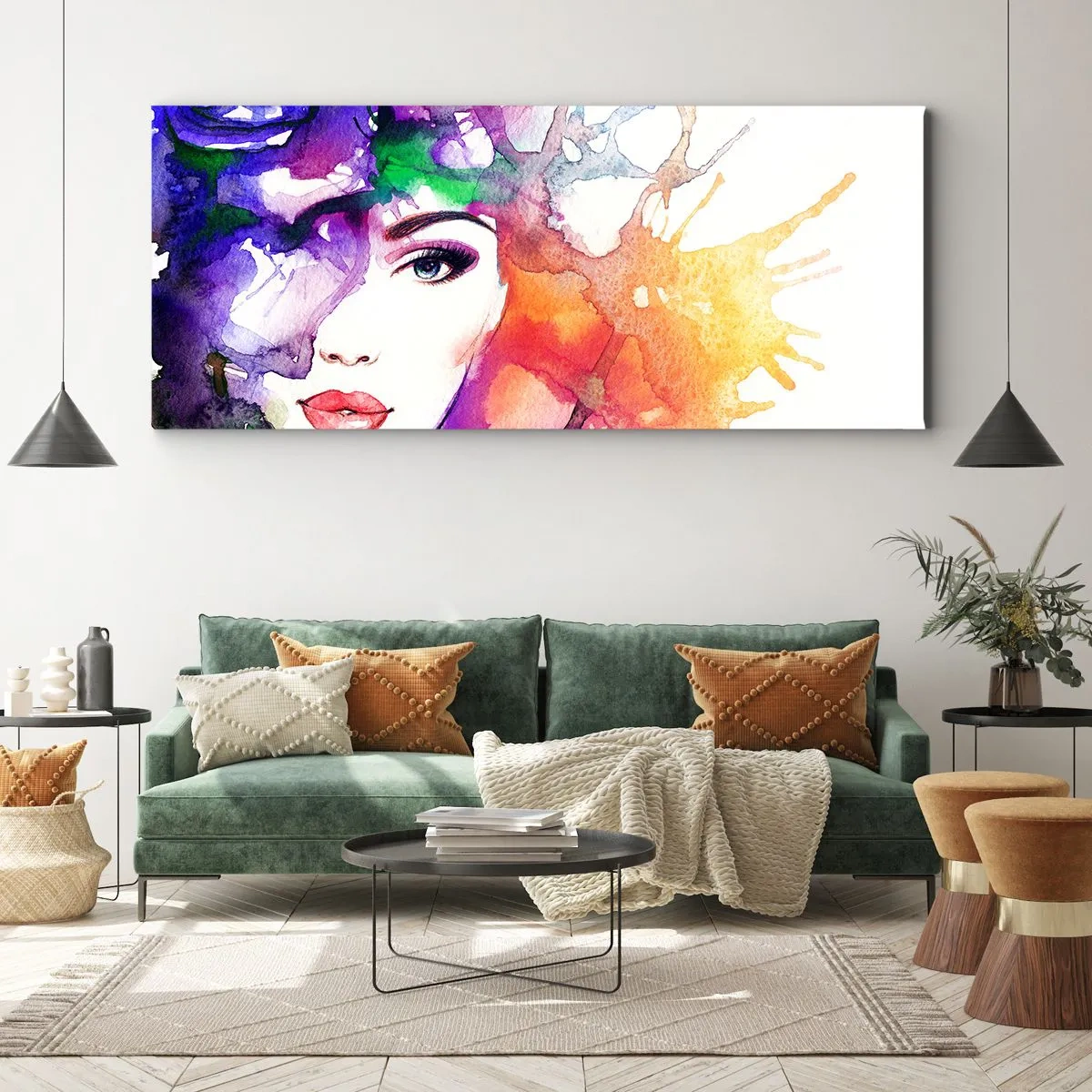Quadro su tela - Stampe su Tela - Con la testa tra le nuvole - 100x40 cm