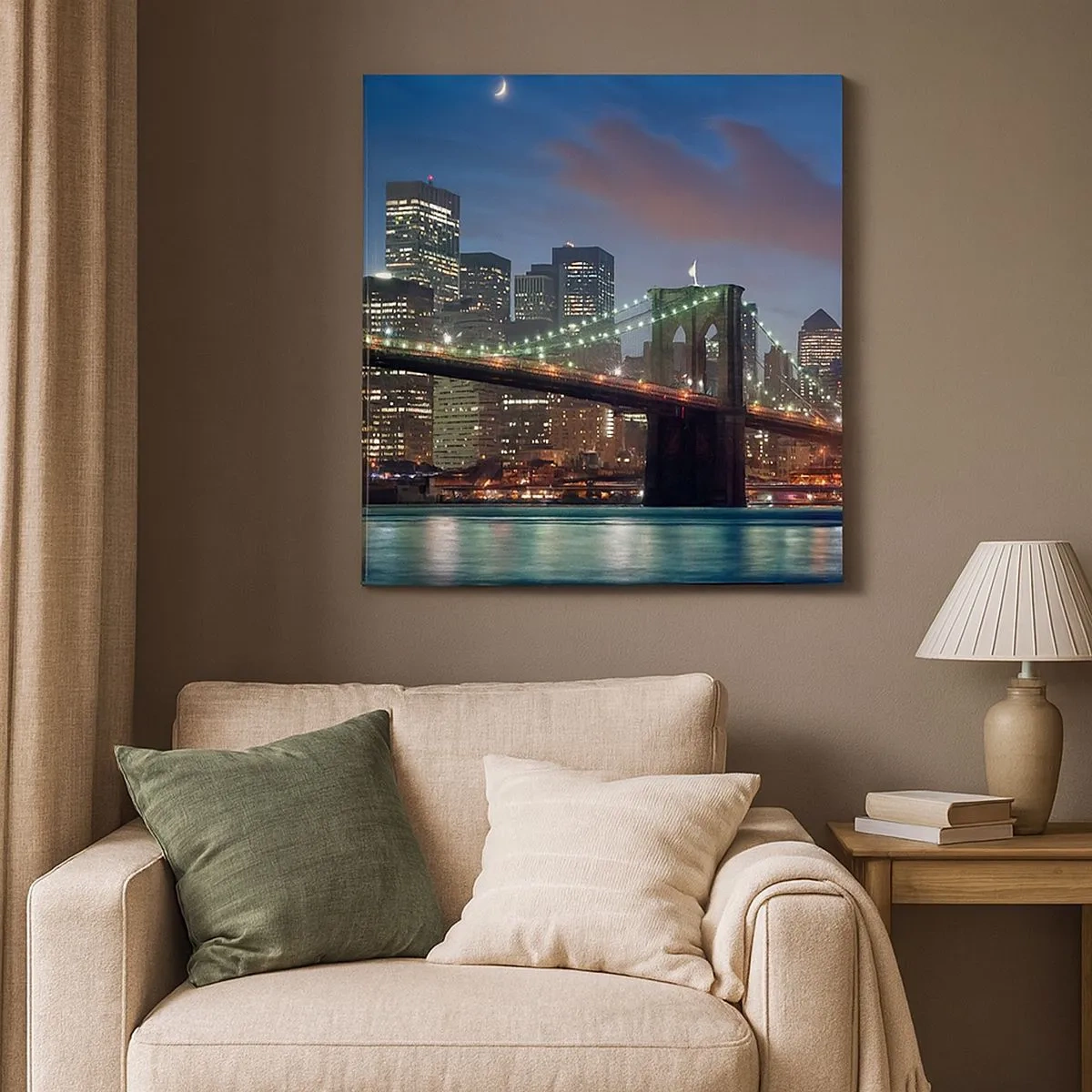 Quadro su tela - Stampe su Tela - Notte illuminata - 30x30 cm