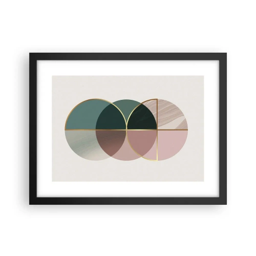 Poster in cornice nera - Un cerchio dietro l'altro... - 40x30 cm