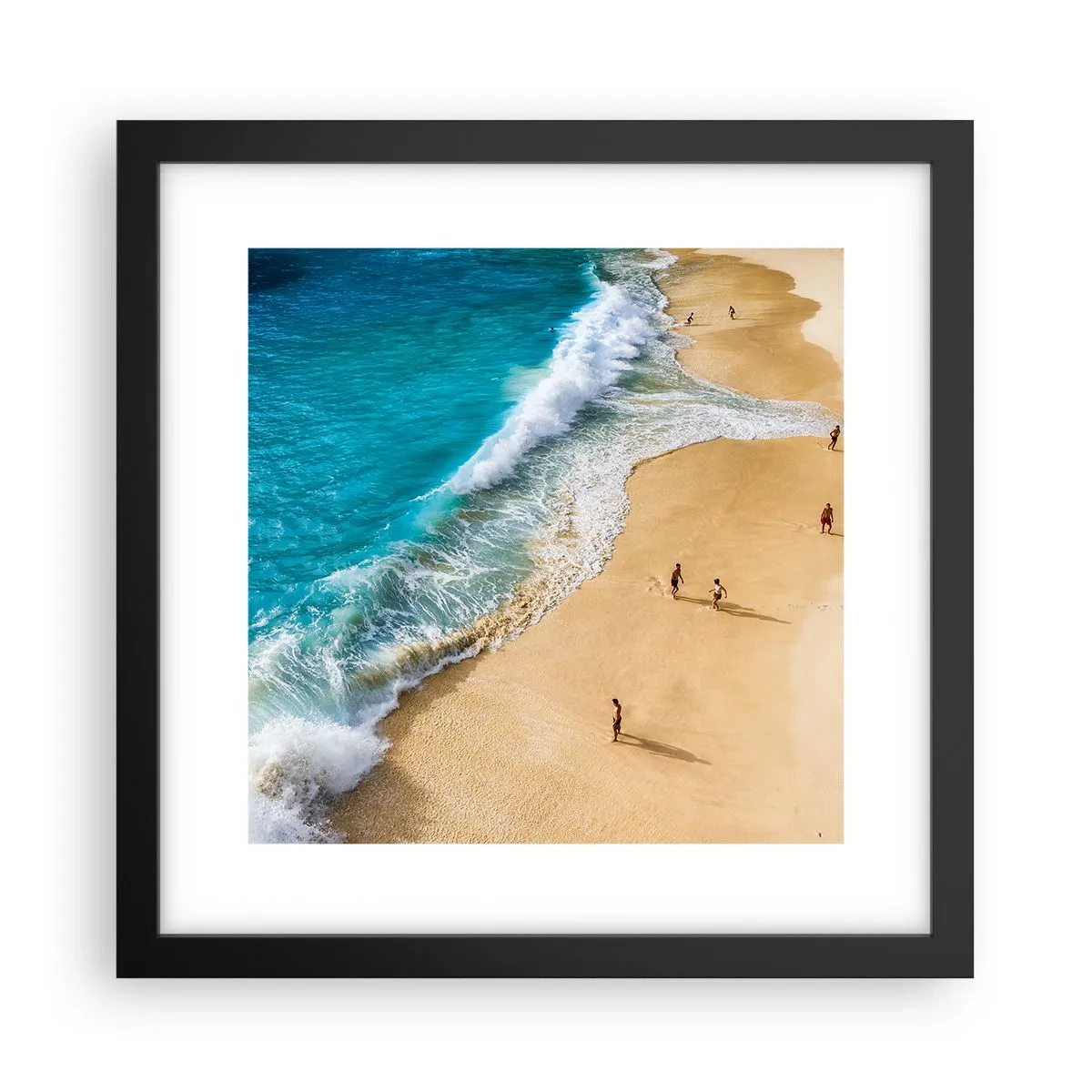 Poster in cornice nera - E poi il sole, la spiaggia... - 30x30 cm