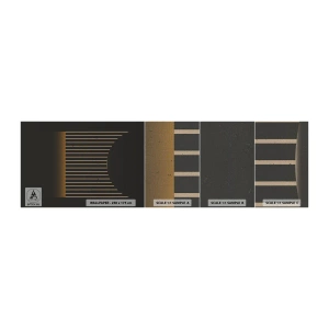 Campione di Fotomurale Premium Canvas - Esaminare l'oscurità - Astrazione, Pezzo, Linea artistica - 100x30 cm