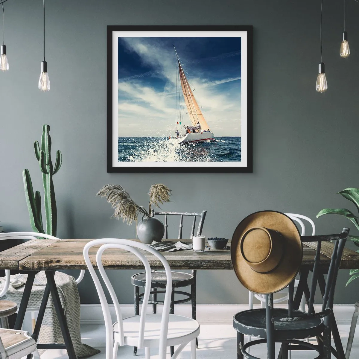 Poster in cornice nera - Non ci raggiungeranno! - 30x30 cm