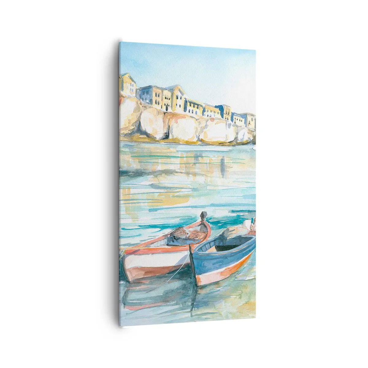 Quadro su tela - Stampe su Tela - Paesaggio in azzurro - 65x120 cm