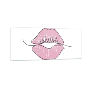 Quadro su vetro - Pronti al bacio? - 100x40 cm