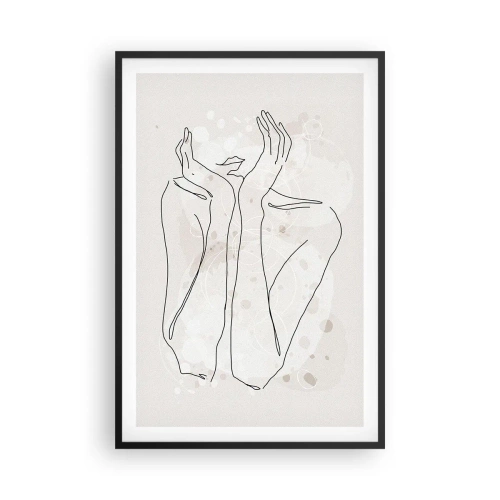 Poster in cornice nera - Attimo sognante - 61x91 cm