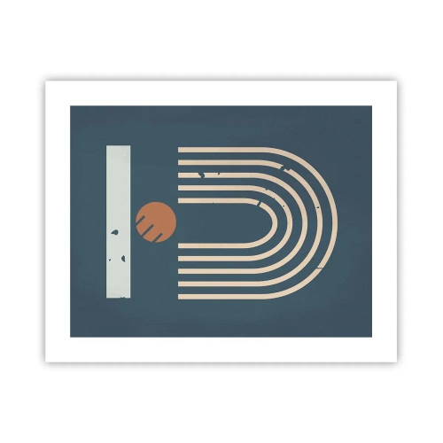 Poster - Geometria in blu - 50x40 cm