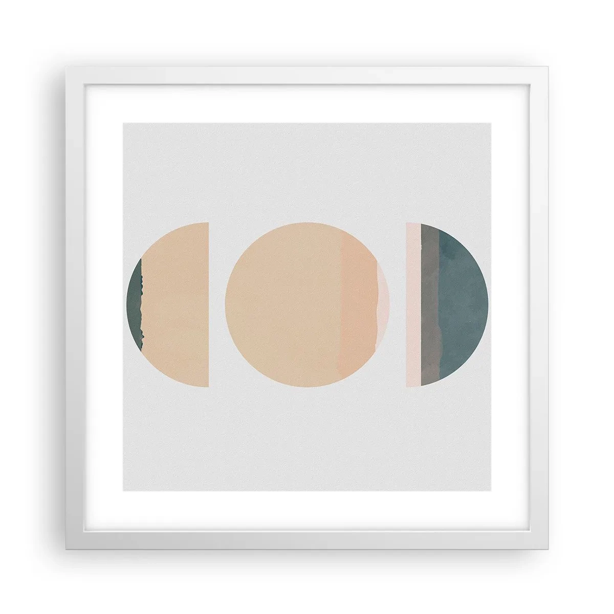 Poster in cornice bianca - Un cerchio dopo l'altro - 40x40 cm