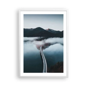 Poster in cornice bianca - Sull'acqua liscia come uno specchio - 50x70 cm