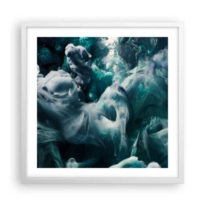 Poster in cornice bianca - Il movimento dei colori - 50x50 cm