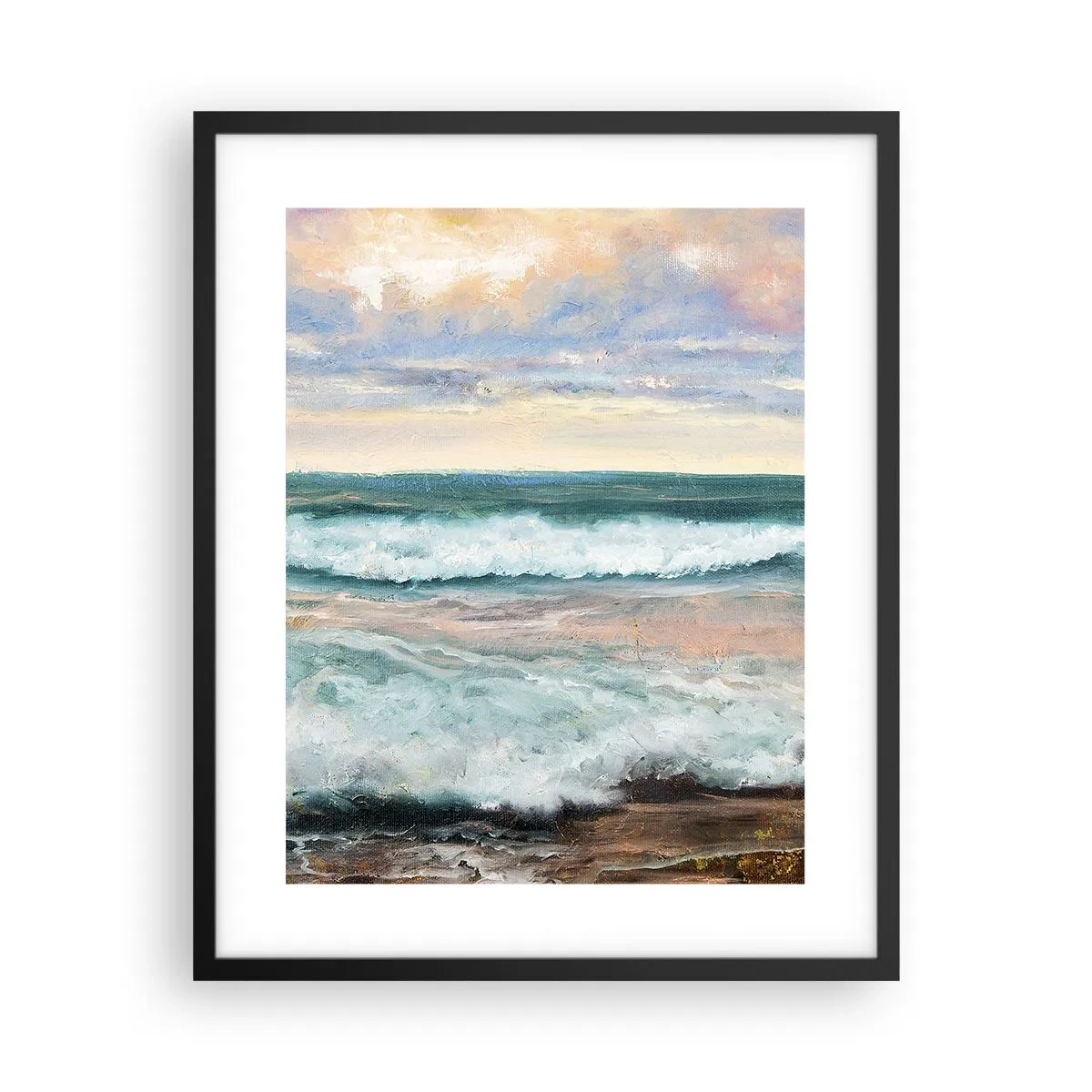 Poster in cornice nera - Dove l'anima si calma - 40x50 cm