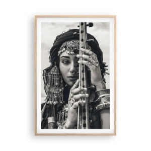 Poster in cornice rovere chiaro - La musica dell'oriente - 61x91 cm