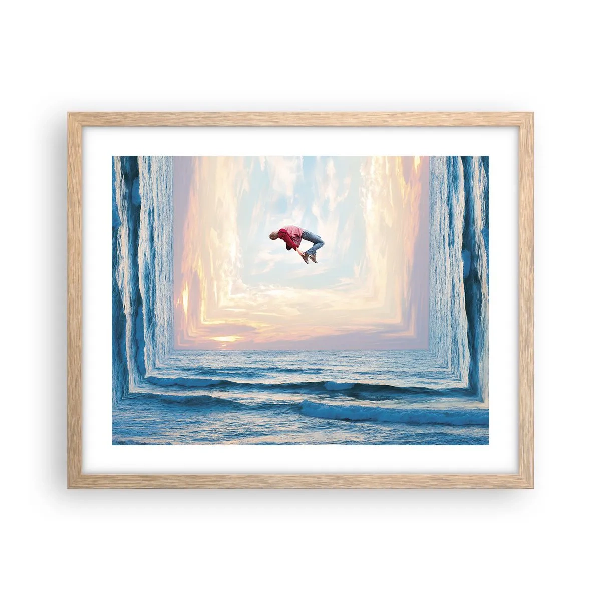 Poster in cornice rovere chiaro - In un'altra dimensione - 50x40 cm