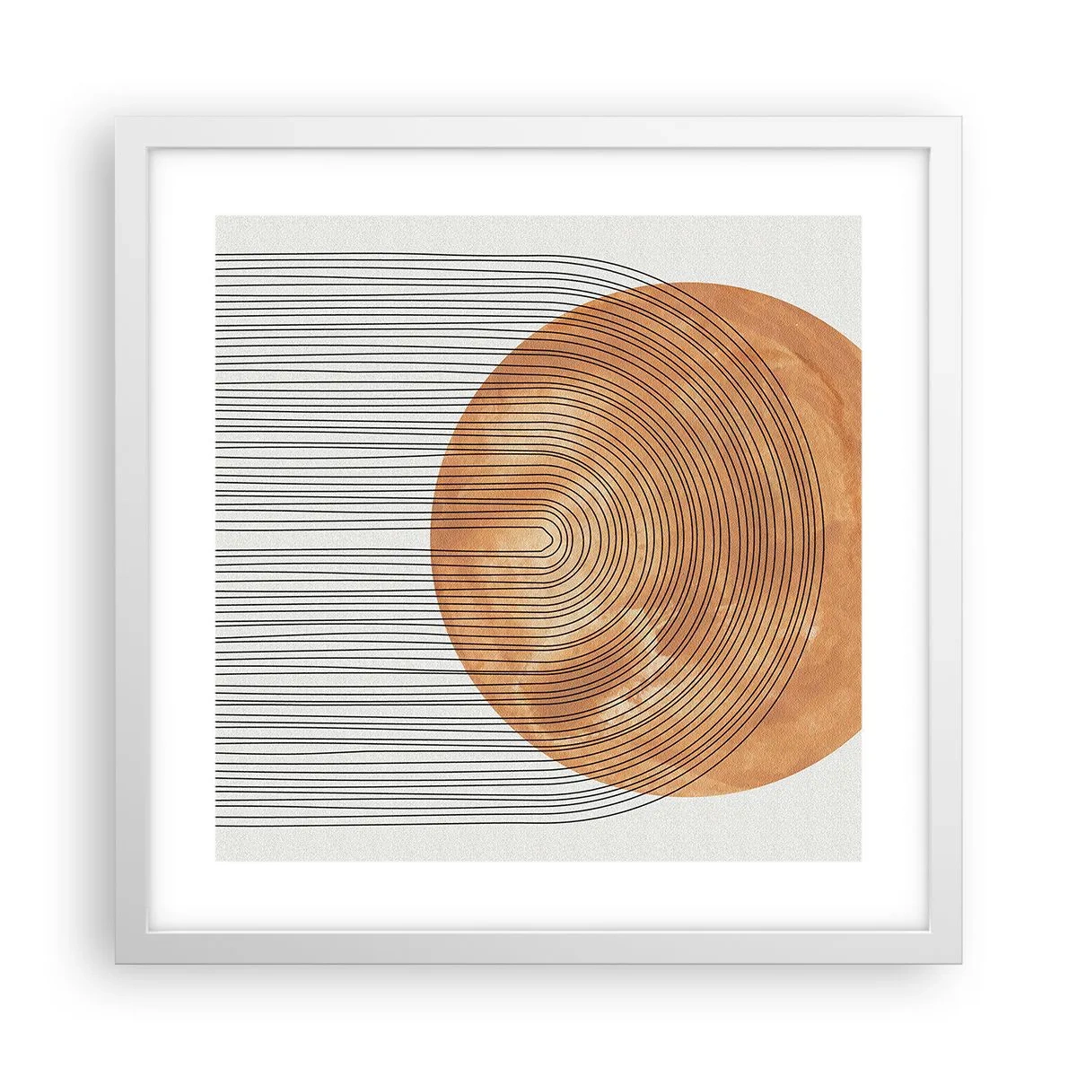 Poster in cornice bianca - Composizione solare - 40x40 cm