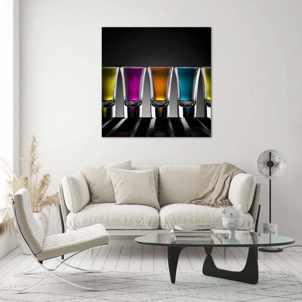 Quadro su vetro - I colori della gioia - 30x30 cm