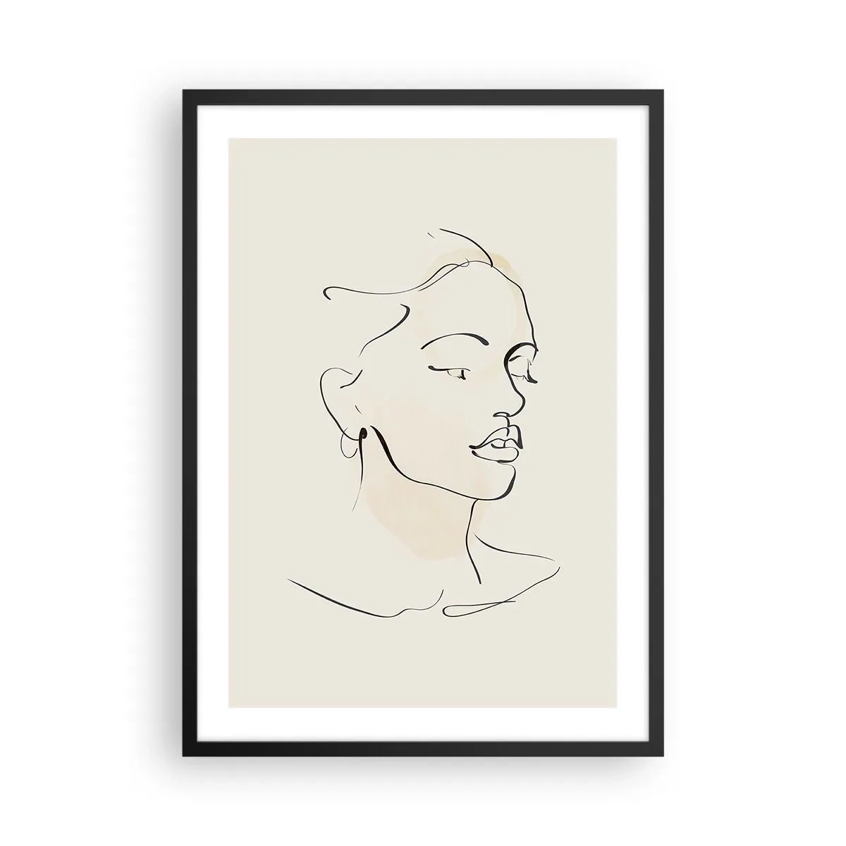 Poster in cornice nera - Linea sicura - 50x70 cm