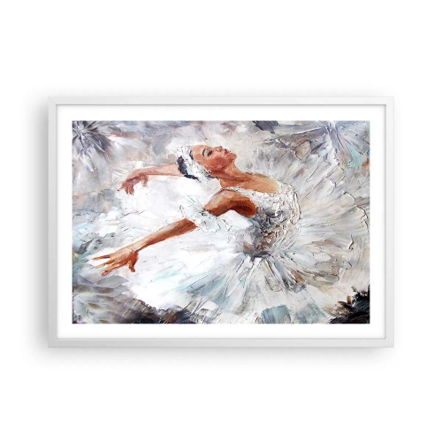 Poster in cornice bianca - Delicata e leggera come il tulle - 70x50 cm