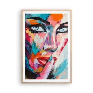 Poster in cornice rovere chiaro - Il nostro primo segreto - 61x91 cm