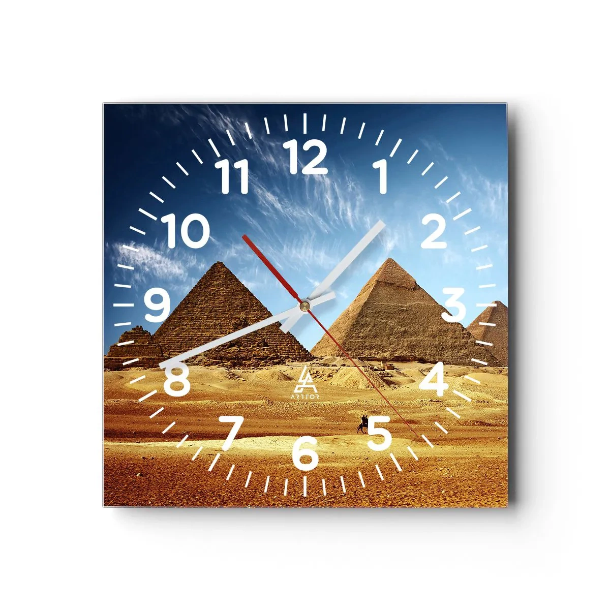 Orologio da parete - Orologio in Vetro - 40 secoli ci guardano - 30x30 cm