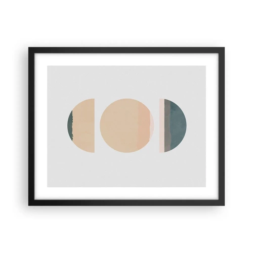 Poster in cornice nera - Un cerchio dopo l'altro - 50x40 cm