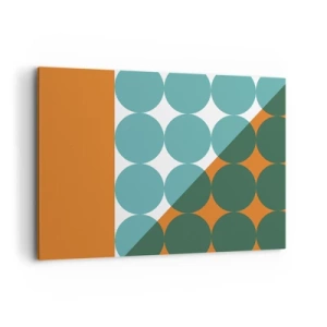 Quadro su tela - Stampe su Tela - Motivi geometrici in colori contrastanti - 100x70cm - In alto obliquo - Decorazione murale moderna per soggiorno e camera da letto ARTTOR