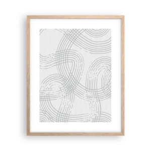 Poster in cornice rovere chiaro - Non vi è una via diritta - 40x50 cm