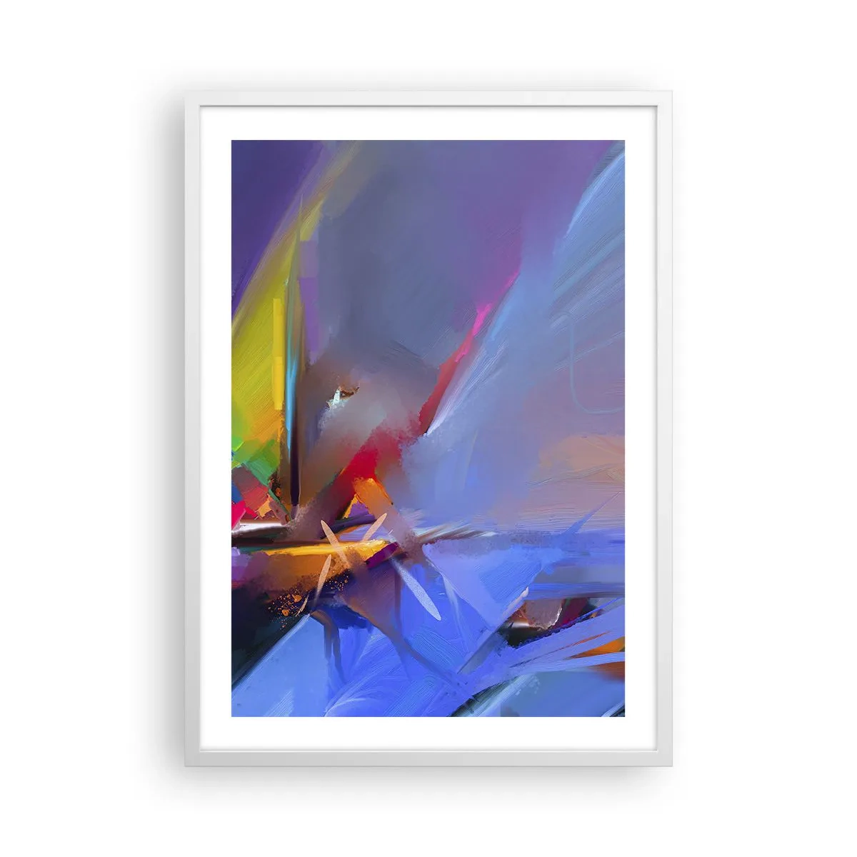 Poster in cornice bianca - Eliche come un uccello - 50x70 cm