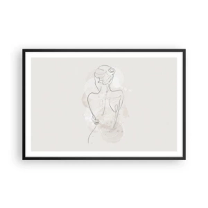 Poster in cornice nera - Come uno strumento delicato - 91x61 cm