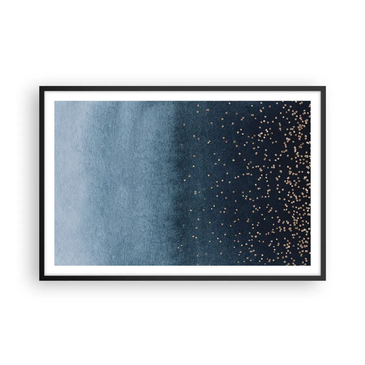 Poster in cornice nera - Composizione: fasi blu - 91x61 cm