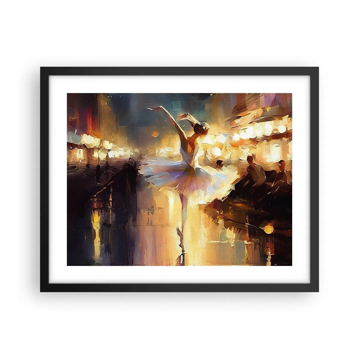 Poster in cornice nera - Miracolo nella strada - 50x40 cm