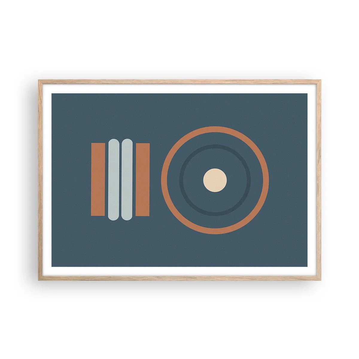 Poster in cornice rovere chiaro - L'essenza delle cose - 100x70 cm