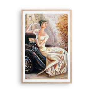 Poster in cornice rovere chiaro - Eleganza in stile retro - 61x91 cm