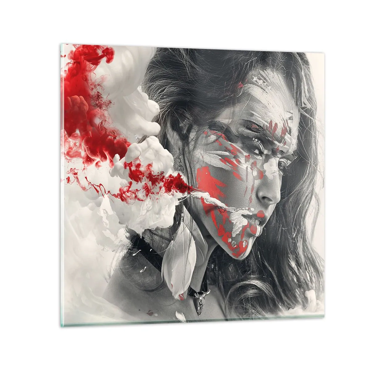 Quadro su vetro - Nei vapori dell'assurdo - 50x50 cm