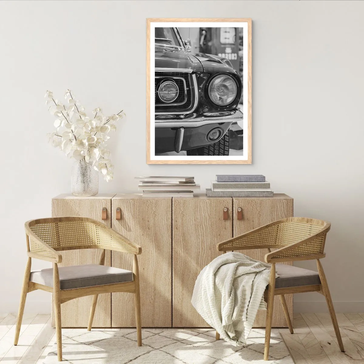 Poster in cornice rovere chiaro - A rotta di collo - 40x50 cm