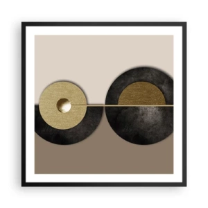 Poster in cornice nera - Variazioni attorno al cerchio - 60x60 cm