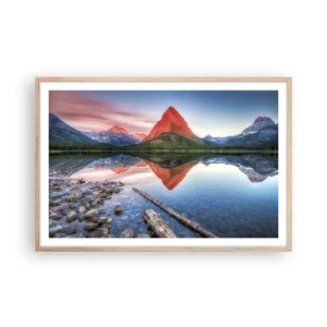 Poster in cornice rovere chiaro - Caldo e freddo - 91x61 cm